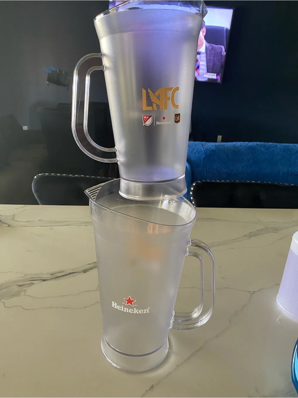 2pc Heineken Frosted Plastic Pitcher - 2L Clear